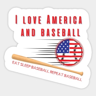 Eat Sleep Baseball Repeat Baseball Player Funny Baseball Sticker